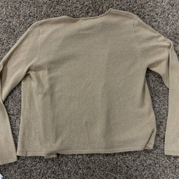 NWT: Talbots Gold Sparkle Cardigan - Women's Size 8 - 1911 - Picture 4 of 4
